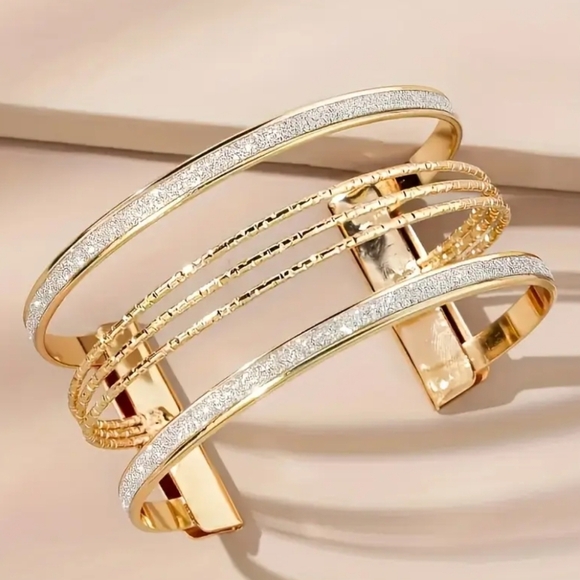 Adjustable Open Cuff Bracelet - Picture 1 of 3